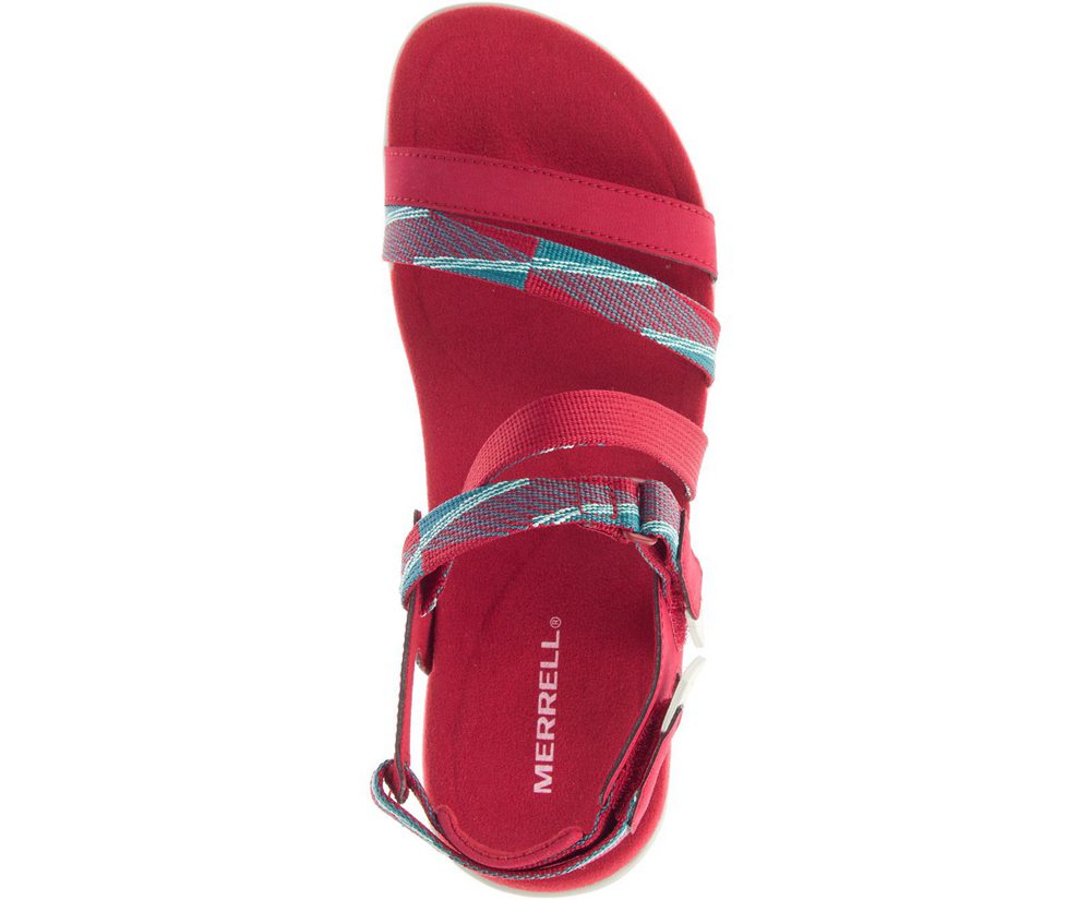 Merrell Sandals Red - District Mendi Backstrap - Womens 94VWXPRUY